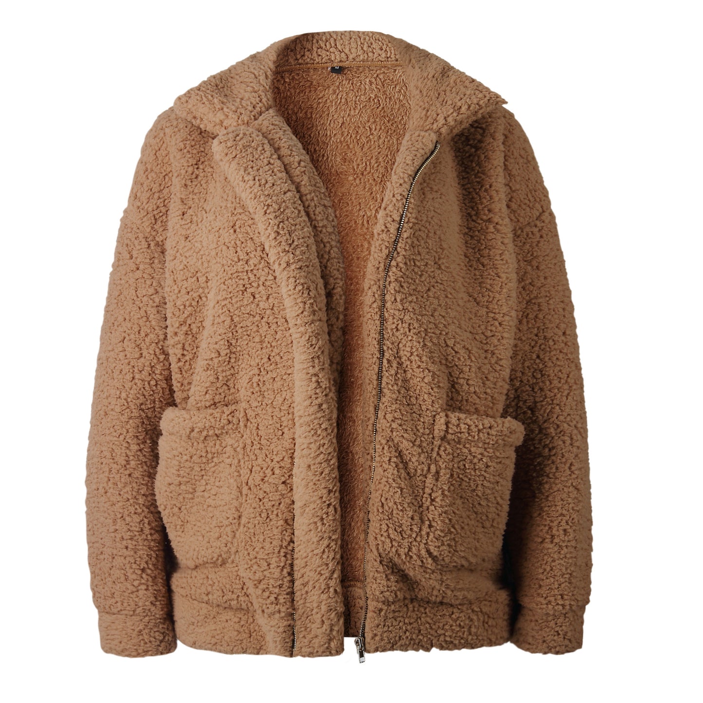 Cross-border special offer 9 colors 6 yards hot 2019 spring and autumn and winter fashion zipper plush comfortable tops Women's jackets in stock