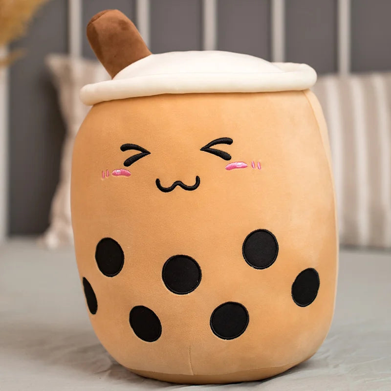 Creative simulation milk tea plush toy cup pillow cute funny doll pearl milk tea cup cushion creative decoration
