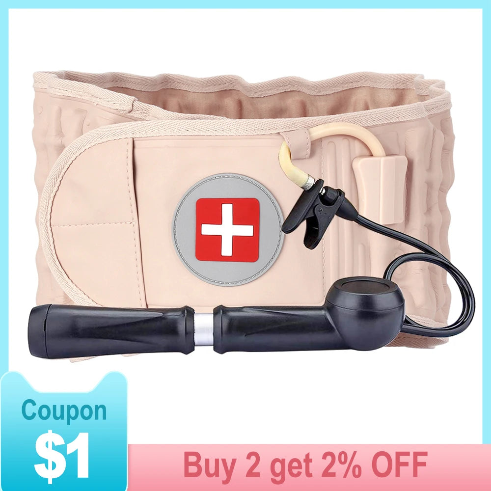 Supply inflatable waist belt elderly health care products lumbar disc herniation lumbar traction belt lumbar traction device