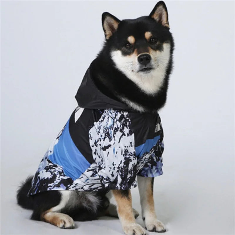 Spring Dog Clothes Windproof Waterproof Fashion Dog Jacket For Large Dogs Labrador Bulldog Dog Raincoat