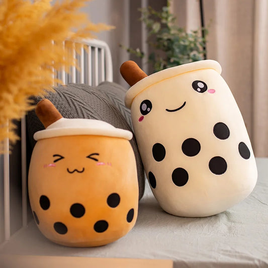 Creative simulation milk tea plush toy cup pillow cute funny doll pearl milk tea cup cushion creative decoration