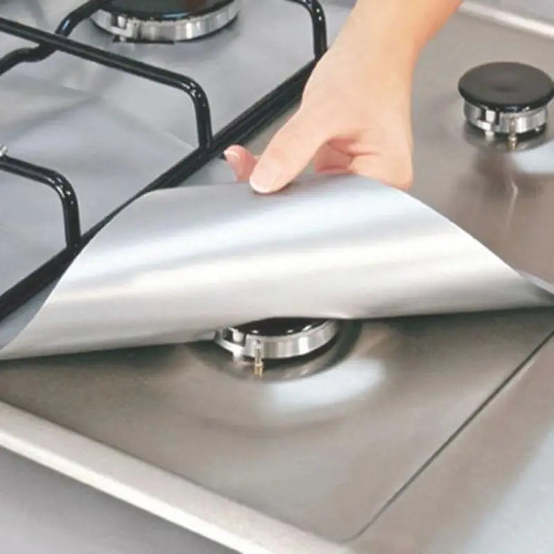 1/2/4pcs Stove Protector Cover Liner Non-Stick Aluminum Foil Dishwasher Safe Protective Foil Kitchen Accessories Dropshipping