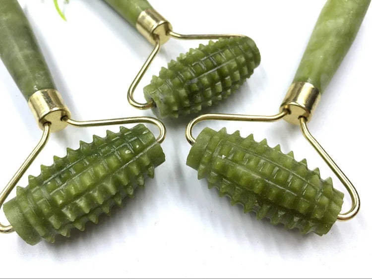 Jade Roller Massager Green Facial Nature Healthy Face Beauty Body Head Neck Foot Skin Care Face Lift Tools Face Roller
