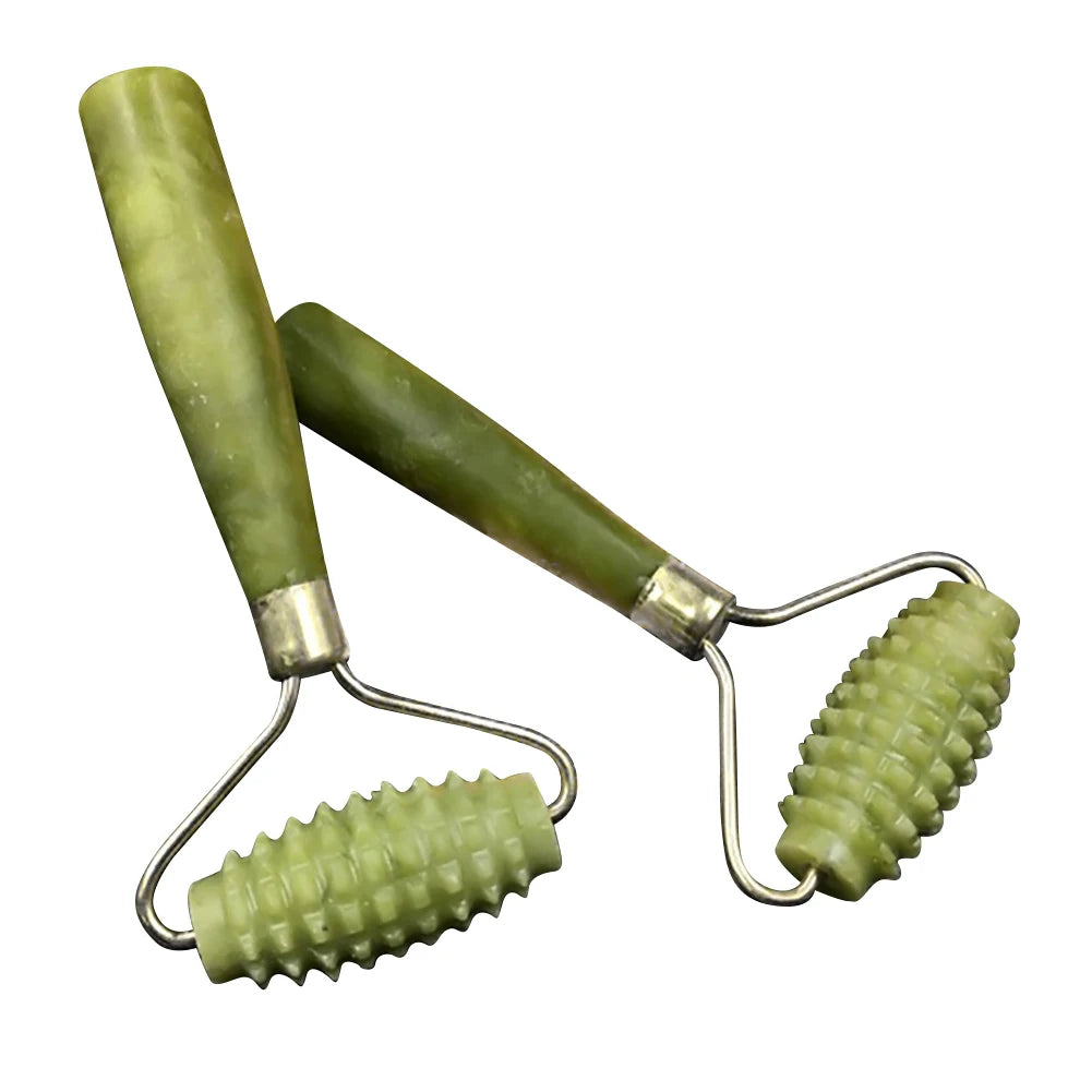 Jade Roller Massager Green Facial Nature Healthy Face Beauty Body Head Neck Foot Skin Care Face Lift Tools Face Roller