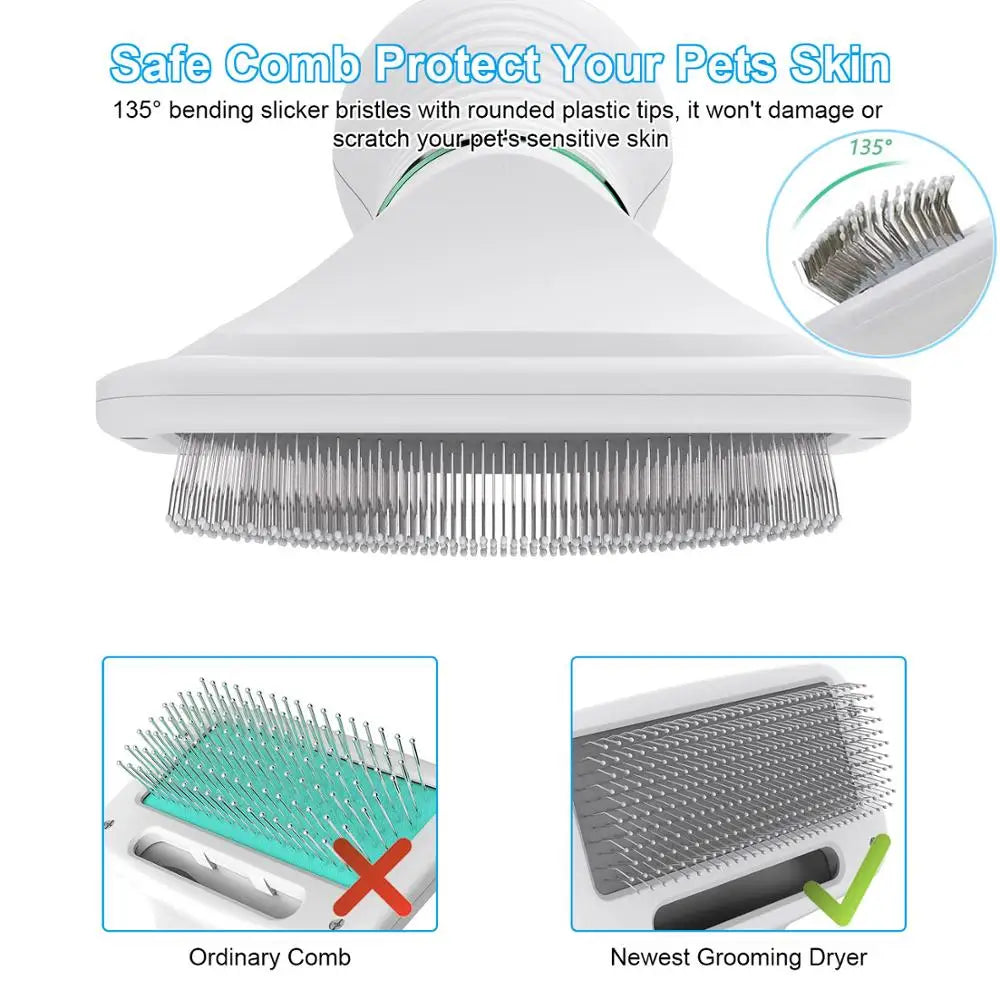 Household Portable Pet Grooming Hair Dryer With Slicker Brush Pet Cat Dog Hairbrush Dog Comb Pet Hair Dryer And Comb