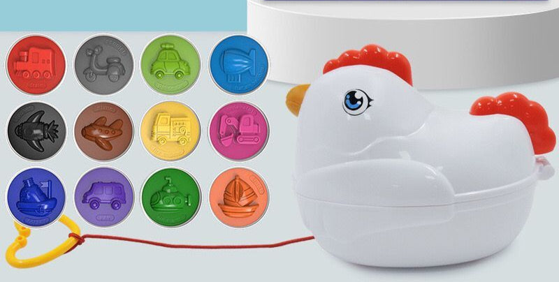 Amazon's new hen matching egg children's capsule egg early education cognitive color shape educational toy egg shell