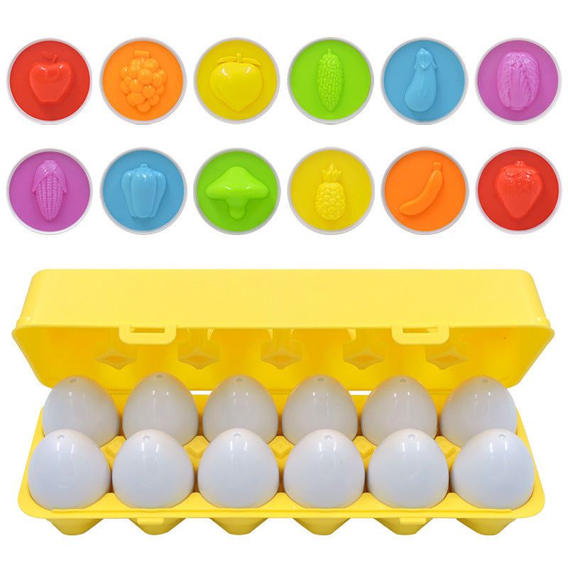 Early childhood education matching smart eggs Children's dinosaur simulation eggs Baby color shape traffic matching egg toys
