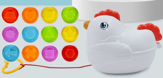 Amazon's new hen matching egg children's capsule egg early education cognitive color shape educational toy egg shell