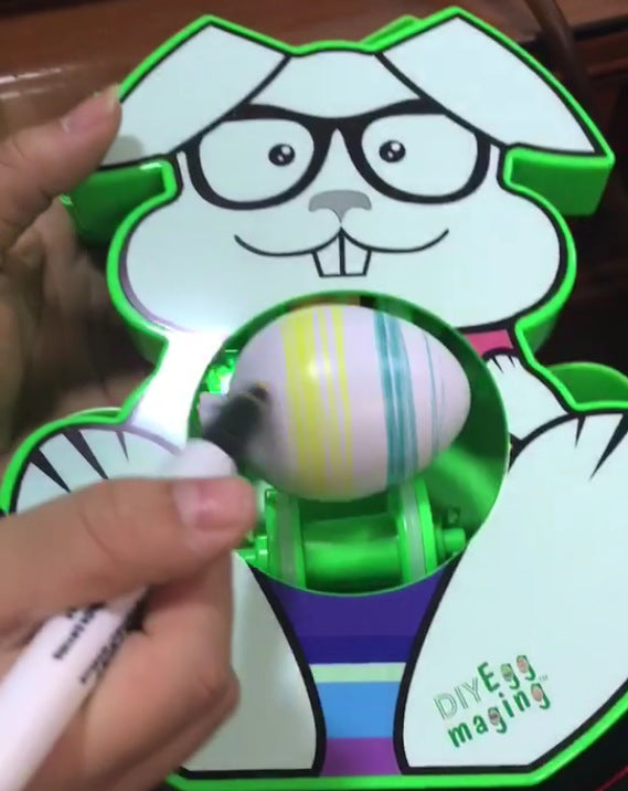 New Easter Electric DIY Painted Egg Decoration Ball Toy Children Egg Rabbit Easter Gift Wholesale