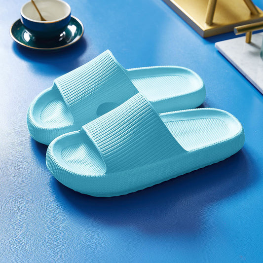 New thick-soled slippers female summer indoor and outdoor non-slip home household bathroom bathing couple sandals and slippers male increase