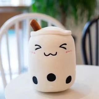 Hot sale online celebrity toys on cross-border platforms soft cute milk tea cup pillow doll source factory to customize artwork