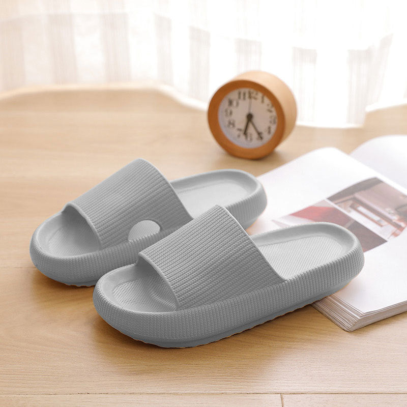 New thick-soled slippers female summer indoor and outdoor non-slip home household bathroom bathing couple sandals and slippers male increase