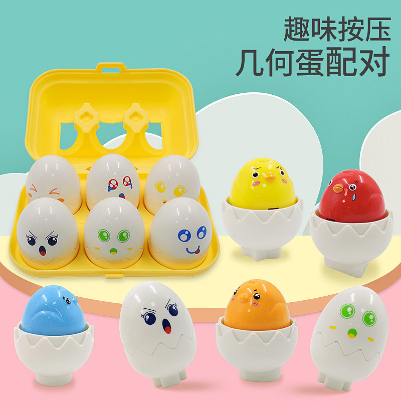 Early childhood education matching smart eggs Children's dinosaur simulation eggs Baby color shape traffic matching egg toys