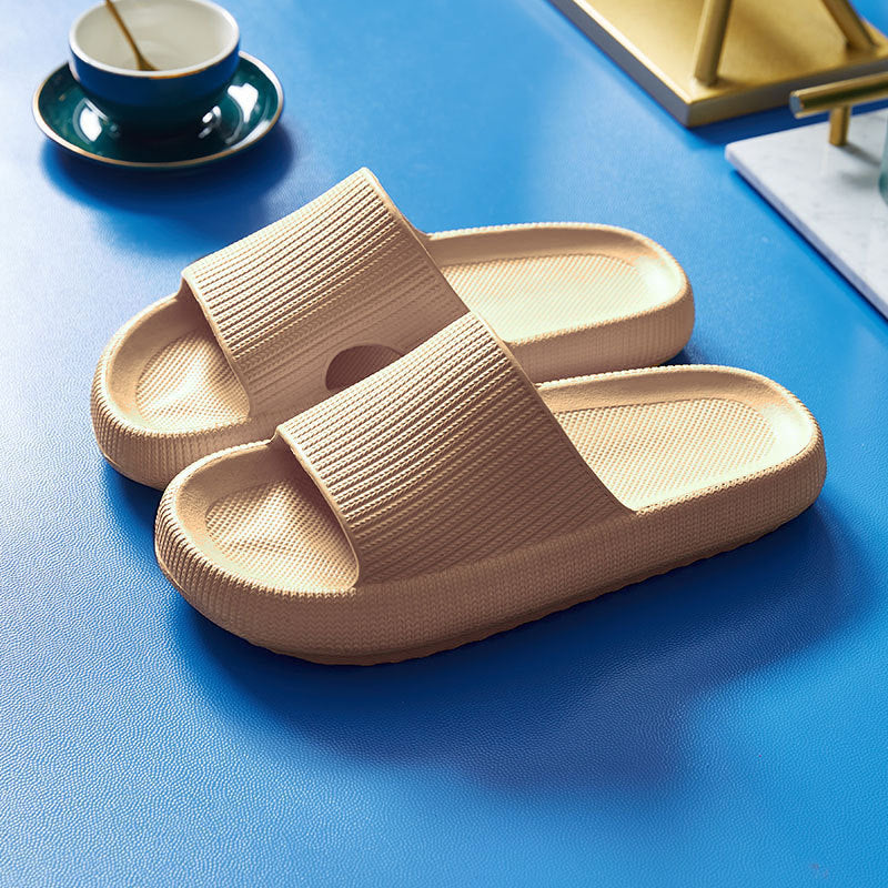 New thick-soled slippers female summer indoor and outdoor non-slip home household bathroom bathing couple sandals and slippers male increase