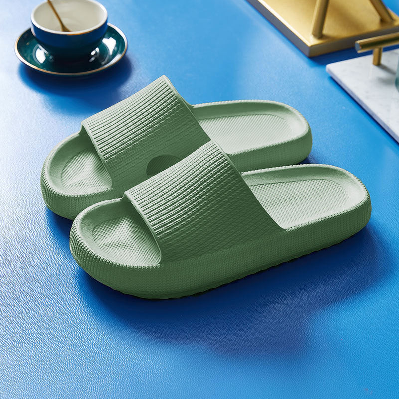 New thick-soled slippers female summer indoor and outdoor non-slip home household bathroom bathing couple sandals and slippers male increase