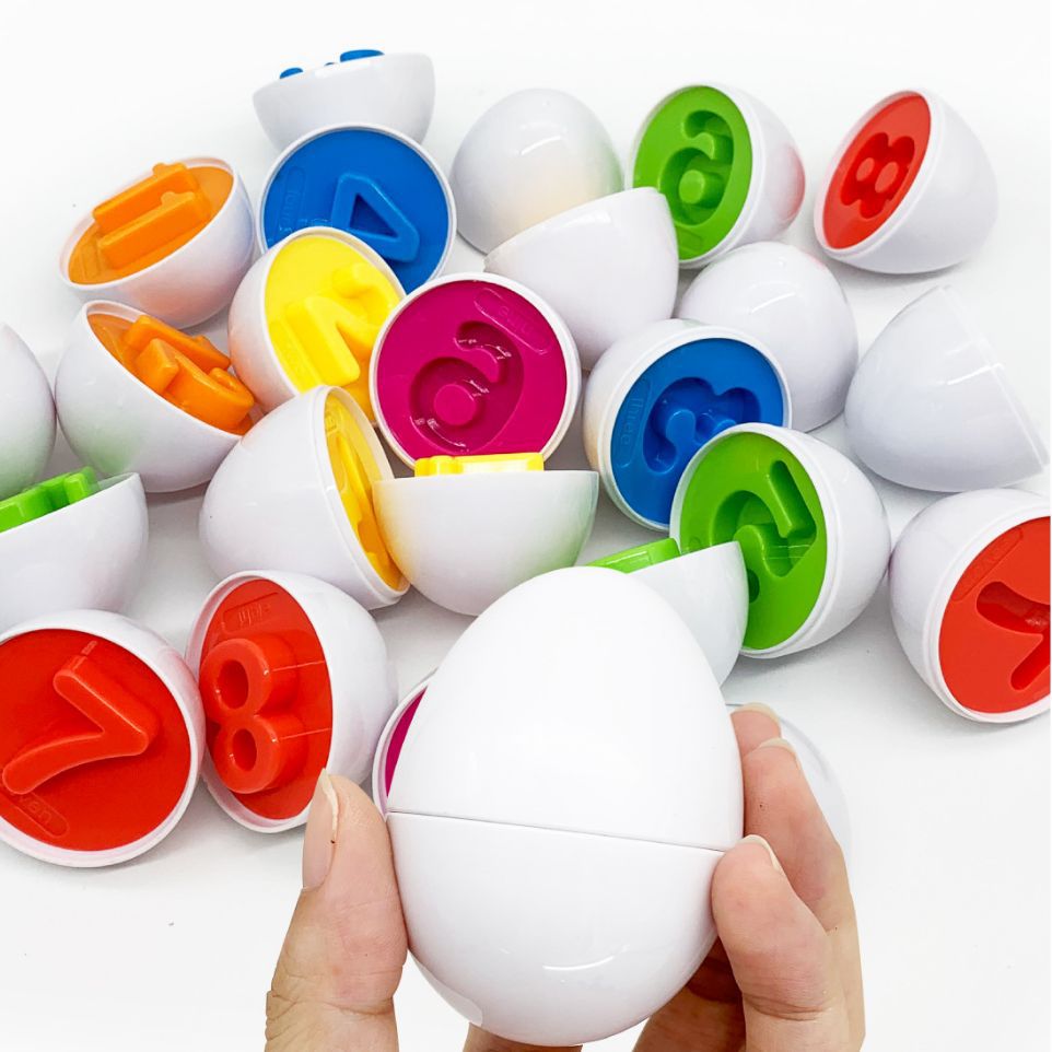 Amazon's new hen matching egg children's capsule egg early education cognitive color shape educational toy egg shell