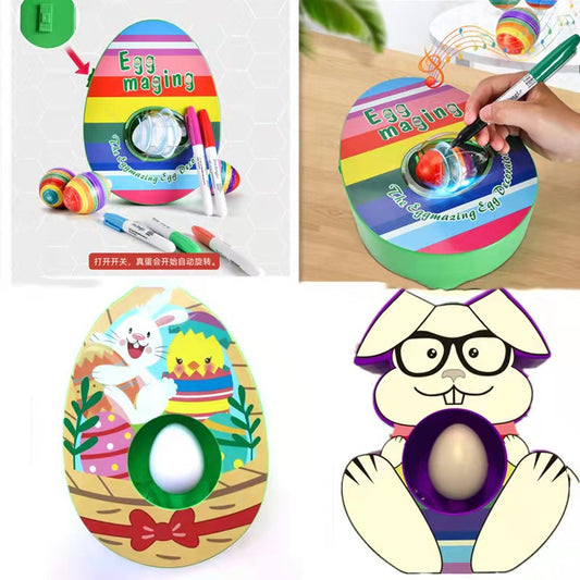 New Easter Electric DIY Painted Egg Decoration Ball Toy Children Egg Rabbit Easter Gift Wholesale