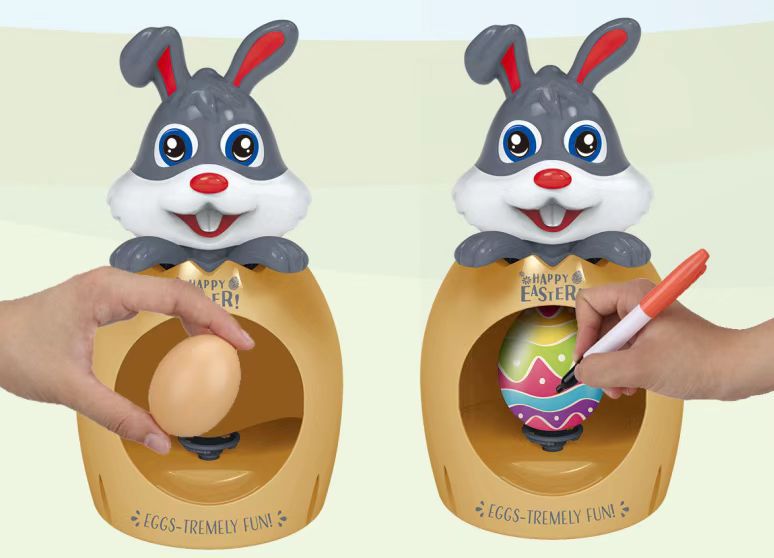 New Easter Electric DIY Painted Egg Decoration Ball Toy Children Egg Rabbit Easter Gift Wholesale