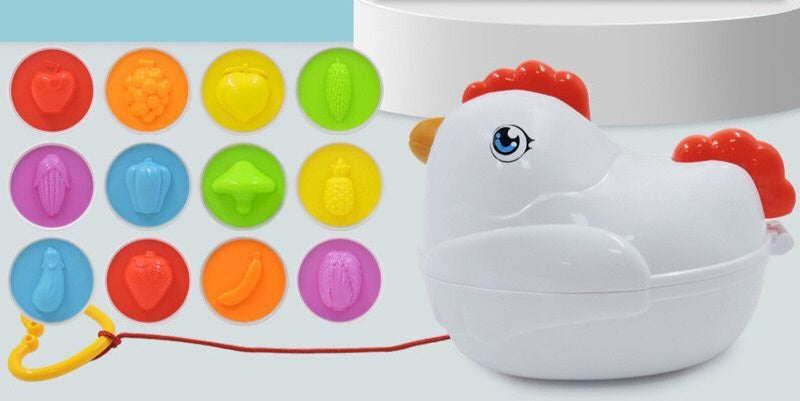 Amazon's new hen matching egg children's capsule egg early education cognitive color shape educational toy egg shell